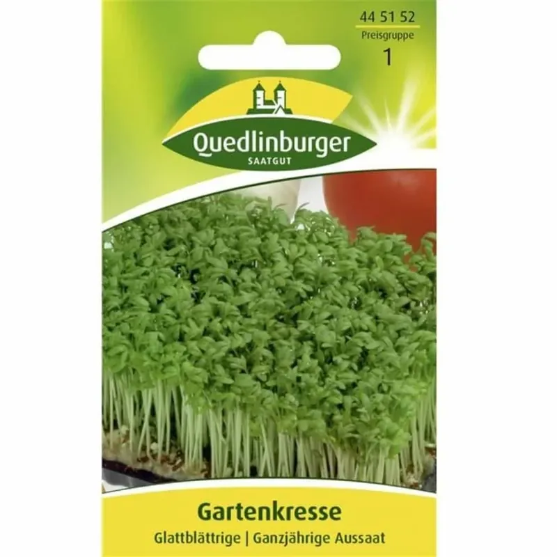 Gartenkresse, glattblättrige Kresse von, würzig & schnell wachsend Rabatt